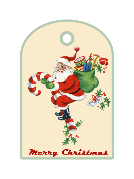 Christmas Santa Vintage Label Free Stock Photo - Public Domain Pictures