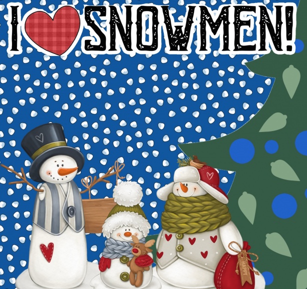 Karácsonyi téli hóember család Szabad kép - Public Domain Pictures