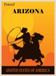 Arizona Cowboy Travel Poster