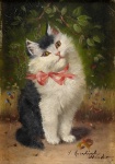 Cat Kitten Vintage Painting