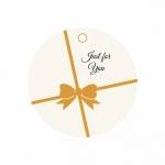Christmas Bow Gift Label