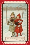 Christmas Children Vintage Card