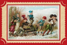 Christmas Children Vintage Card