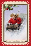 Christmas Girl Toboggan Ride