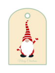 Christmas Gnome Label, Tag