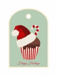 Christmas Hat Label, Tag