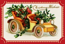 Christmas Mistletoe Vintage Card