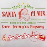 Christmas Sleighride Sign Santa