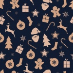 Christmas Symbols Pattern Backdrop