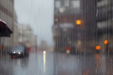 City In The Rain