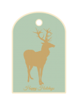 Deer Christmas Tag, Label