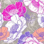 Floral Botanical Pattern Background