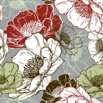 Floral Botanical Pattern Background