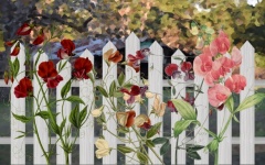 Flowers Fence Copy Space