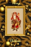 Gold Framed Santa Claus Card