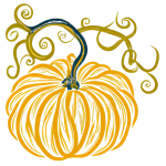 Golden Pumpkin Drawing