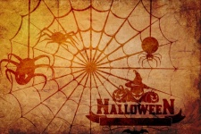 Happy Halloween Spider Web Pumpkin