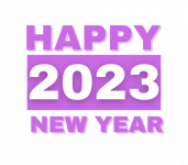 Happy NewYear 2023 In Purple