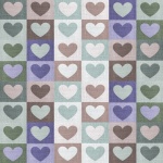 Heart Pattern Textile Background