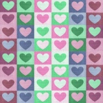 Heart Pattern Textile Background