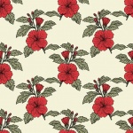 Hibiscus Flower Pattern Background