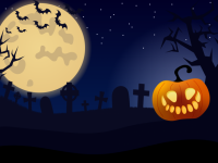 Halloween Cemetery Illustration
