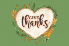 Thanksgiving GIVE THANKS Poster