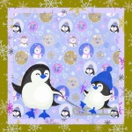 Purple Christmas Penguin