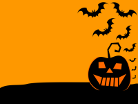 Halloween Pumpkin And Bats