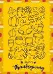 Thanksgiving Doodle Art Poster