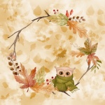 Baby Owl Fall Wreath