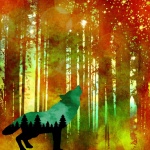 Wolf Autumn Forest