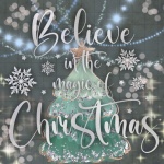 Believe Christmas Tree Glitter