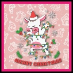 Christmas Cow Greeting Card