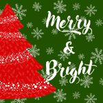 Merry And Bright Christmas Card