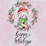Snowman Wreath Happy Holidays