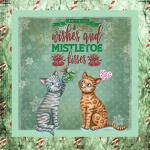 Christmas Mistletoe Cat Kisses