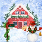 Christmas Winter Snowman Mail
