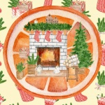 Christmas Fireplace Living Room