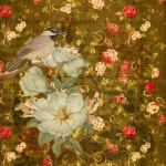 Vintage Floral Bird