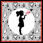 Valentine Heart Girl Silhouette