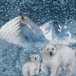 Polar Bear Winter Illustration