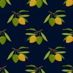 Olives Fruit Pattern Background