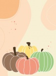 Pumpkins Colorful Background