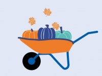 Pumpkins In A Wheelbarrow