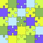 Puzzle Pattern Background Colorful