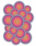 Retro Circles Abstract 1970s