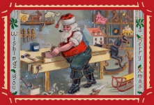 Santa Vintage Christmas Card