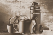 Sepia Tinted Vintage Thermos Flask