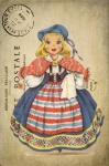 Swedish Traditional Dress Postcard